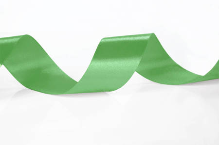 Zielona wstążka tasiemka atłasowa satynowa szer. 38 mm